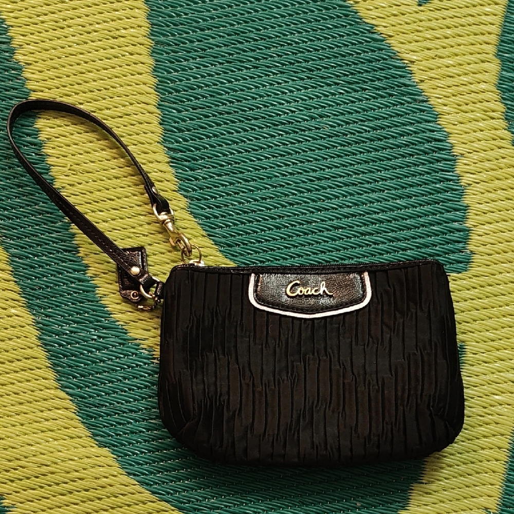 Coach Black Wristlet Bag
